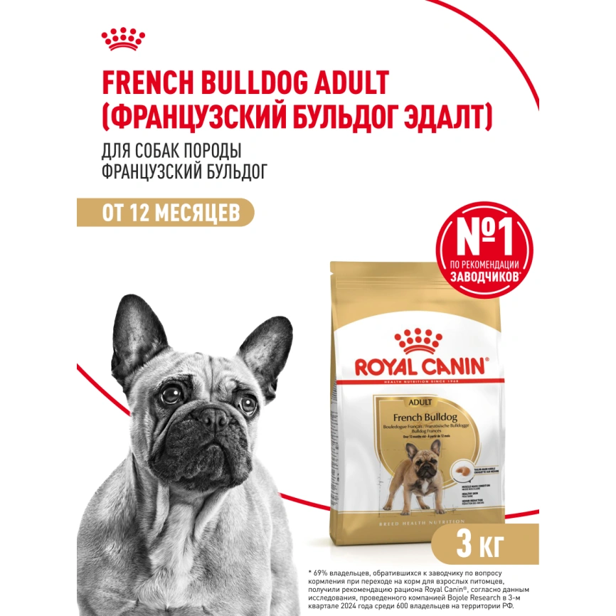 Сухой корм Royal Canin French Bulldog Adult для собак, 3 кг фото 15