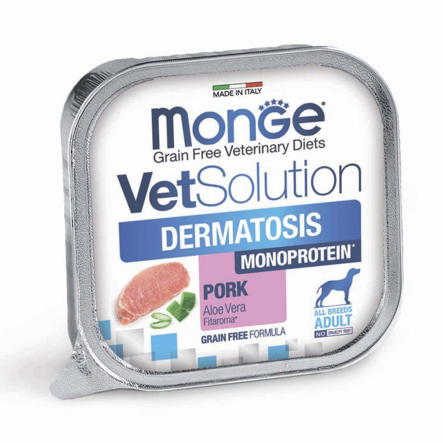 Диетический корм Monge VetSolution Dog Dermatosis для собак, при заболеваниях кожи, 150 г фото 1
