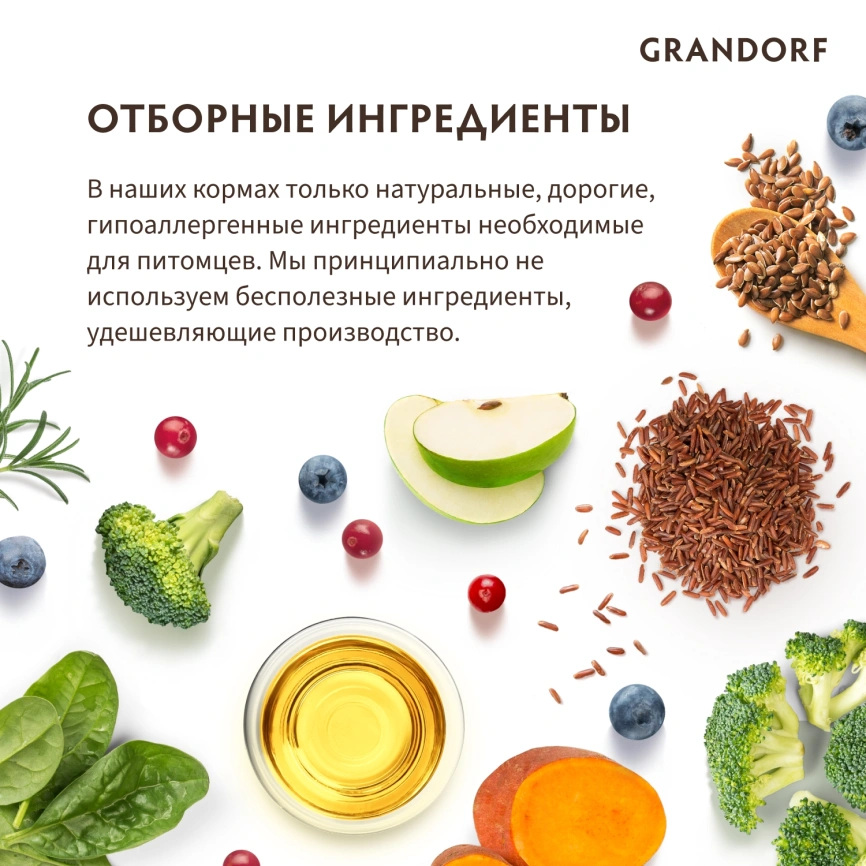 Сухой корм Grandorf 4 Meat Probiotic Med & Maxi Четыре вида мяса Meat Assortment для взрослых собак средних и крупных пород, 1 кг фото 8