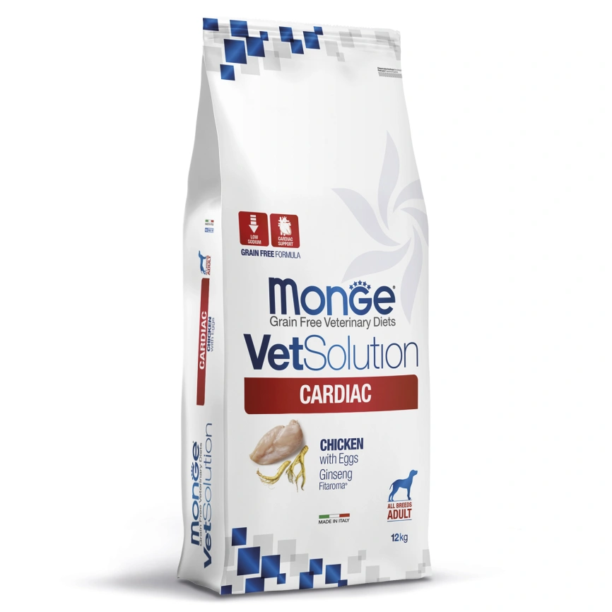Диетический корм Monge VetSolution Dog Cardiac для собак, 12 кг фото 1