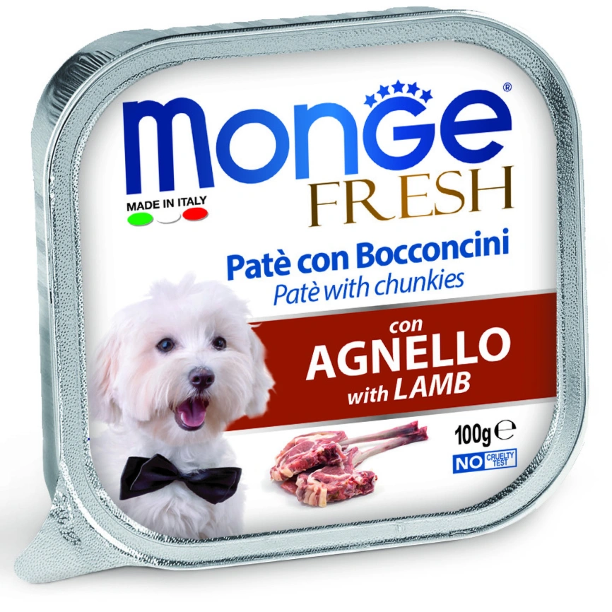 Влажный корм Monge Dog Fresh Lamb для собак с мясом ягненка, 100 г фото 1