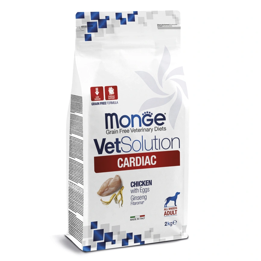 Диетический корм Monge VetSolution Dog Cardiac для собак, 2 кг фото 1