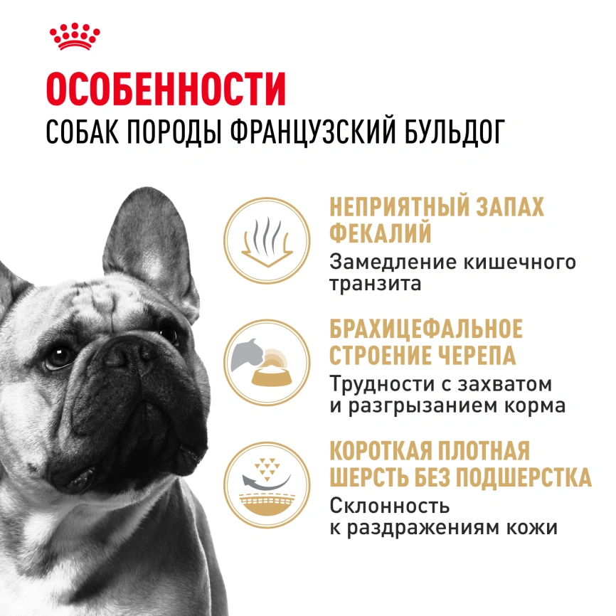Сухой корм Royal Canin French Bulldog Adult для собак, 3 кг фото 2