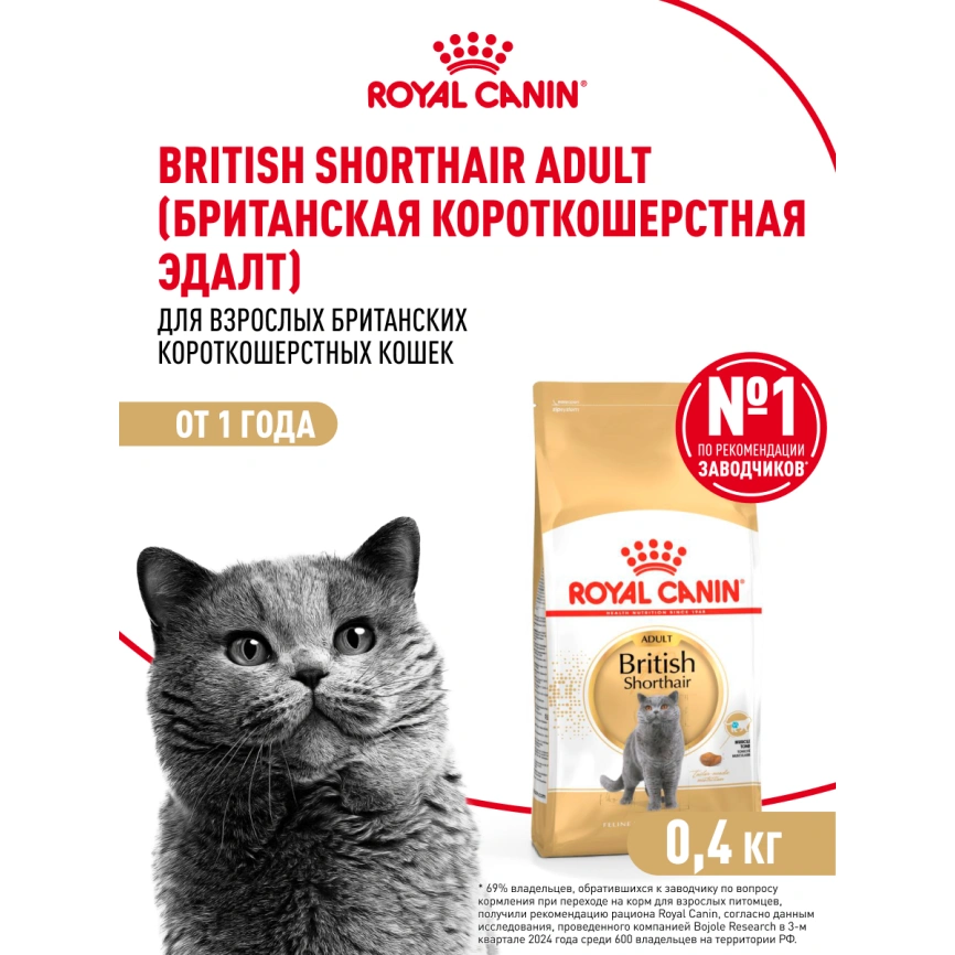 Сухой корм Royal Canin British Shorthair для кошек породы британская короткошерстная, 400 г фото 11