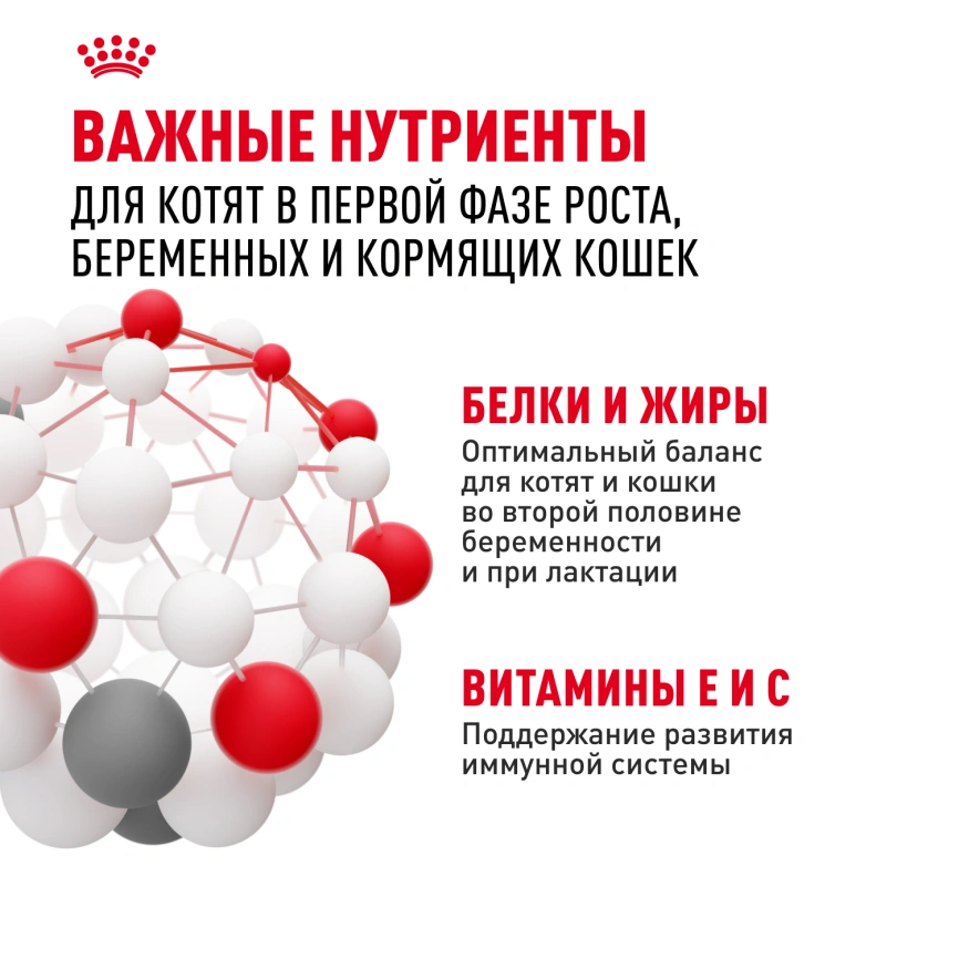 Сухой корм Royal Canin Mother & Babycat для котят, беременных и лактирующих кошек, 400 г фото 6