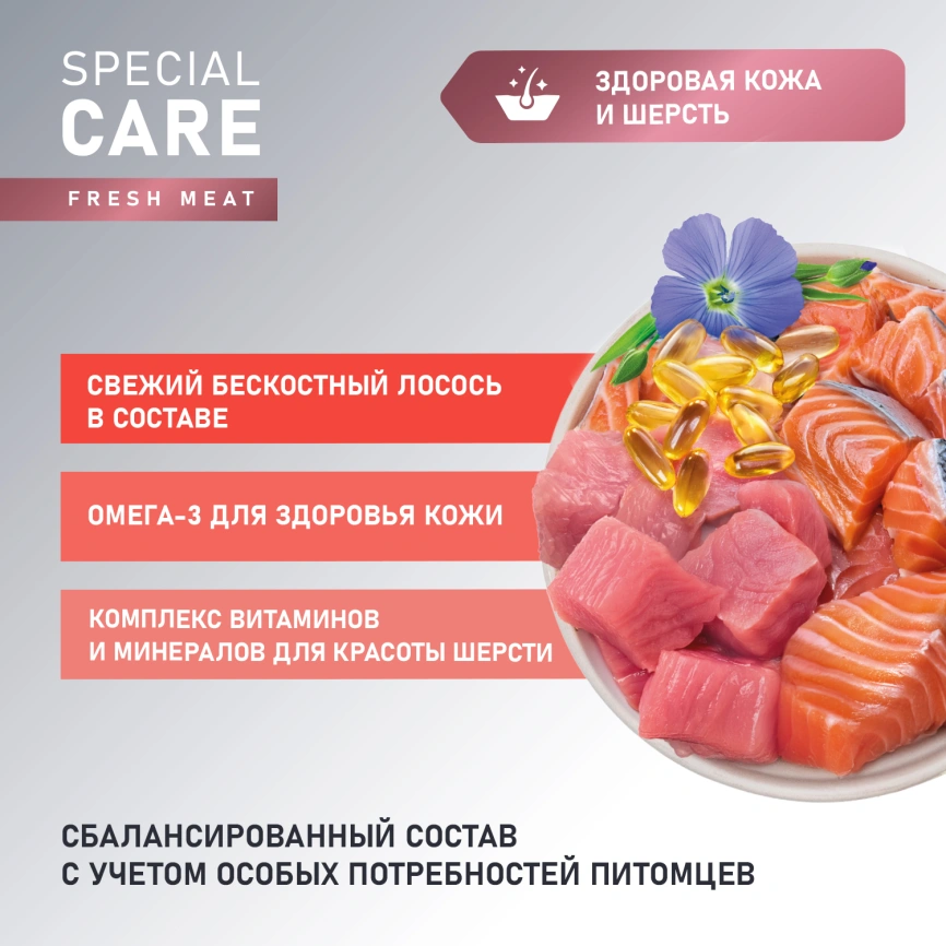 Сухой корм AWARD Special Care Skin & Coat Salmon для взрослых собак всех пород с лососем, 12 кг фото 3