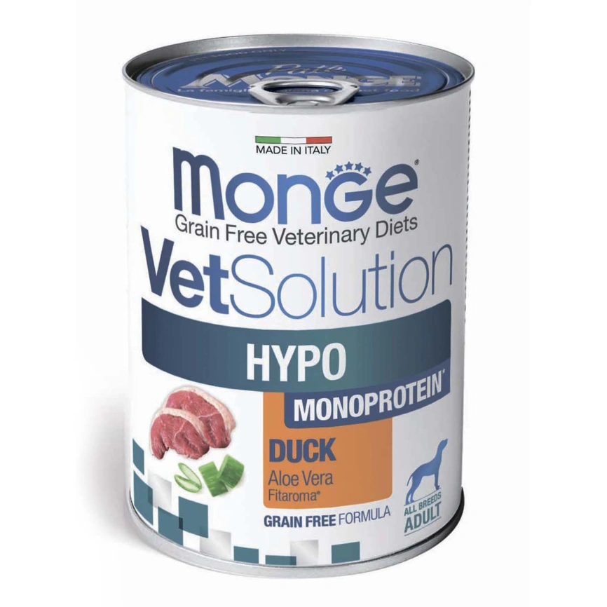 Влажный корм Monge Dog BWild GRAIN FREE Mini Duck & Pumpkin & Zucchini для взрослых собак мелких пород с уткой, тыквой и цукини, 400 г фото 1