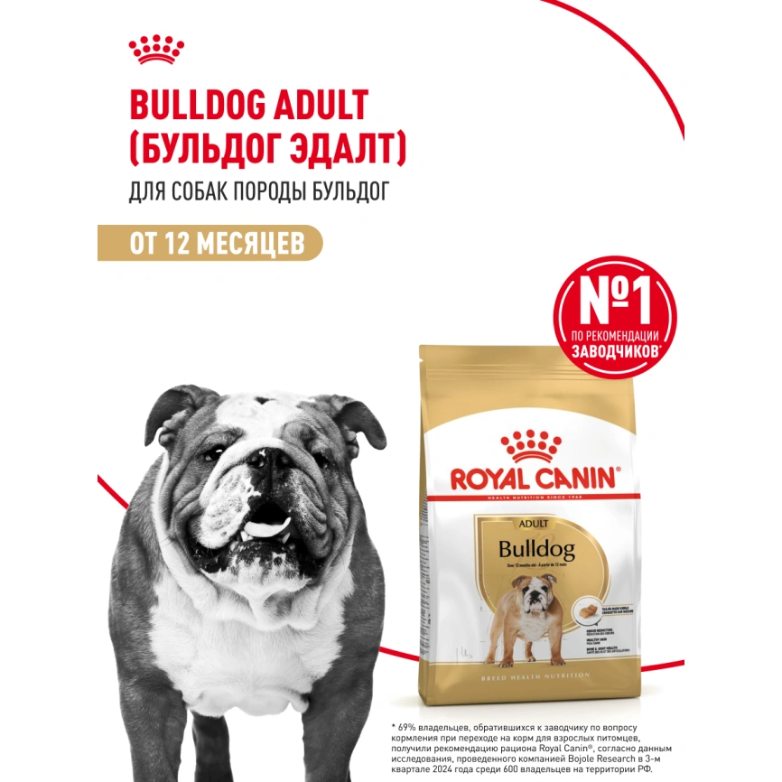 Сухой корм Royal Canin Bulldog Adult для собак породы английский бульдог, 12 кг фото 12