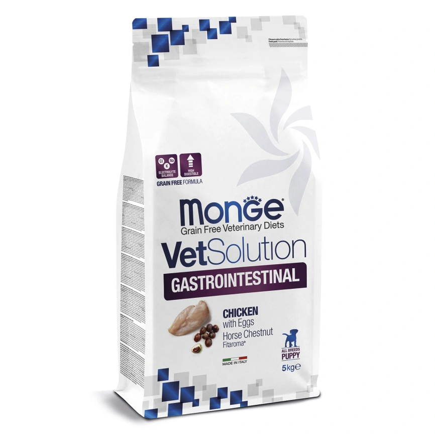 Диетический корм Monge VetSolution Dog Gastrointestinal для щенков, при заболеваниях ЖКТ, 5 кг фото 1