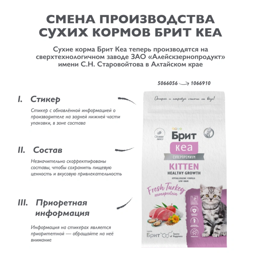 Сухой корм для котят Брит Care Здоровый рост и развитие с индейкой 1.5кг фото 7