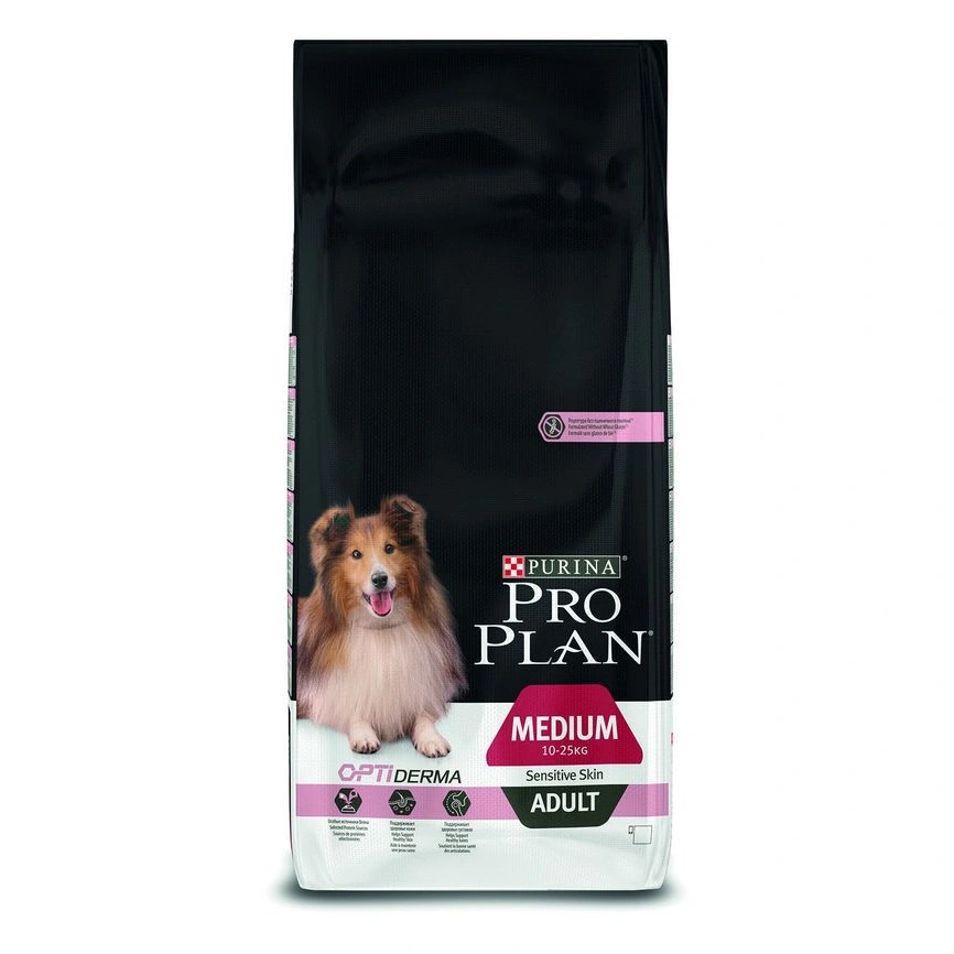 Сухой корм Purina Pro Plan Medium Adult Sensitive Skin Salmon & Rice для собак средних пород, с лососем и рисом, 18 кг фото 1