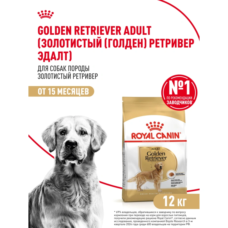 Сухой корм Royal Canin Golden Retriever Adult для собак, 12 кг фото 13