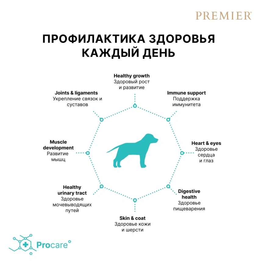 Сухой корм Premier Dog Turkey Junior Medium & Maxi для юниоров средних и крупных пород, с индейкой, 3 кг фото 4