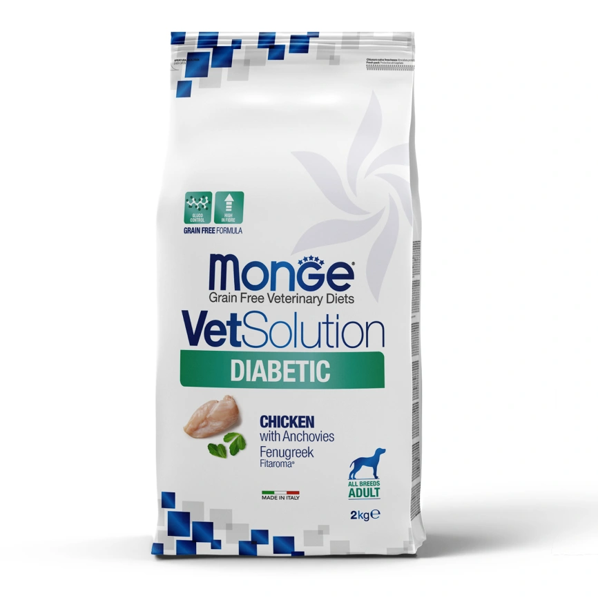 Диетический корм Monge VetSolution Dog Diabetic для собак, при сахарном диабете, 2 кг фото 5