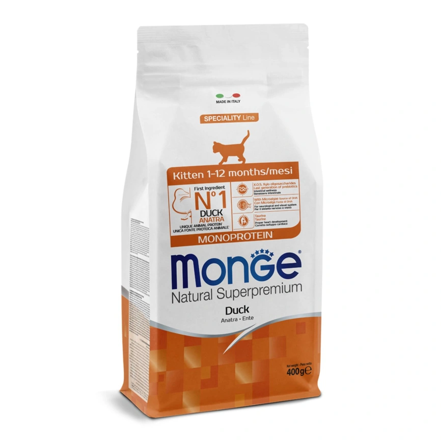Сухой корм Monge Cat Speciality Line Monoprotein Trout для котят и беременных кошек с форелью, 400 г фото 2