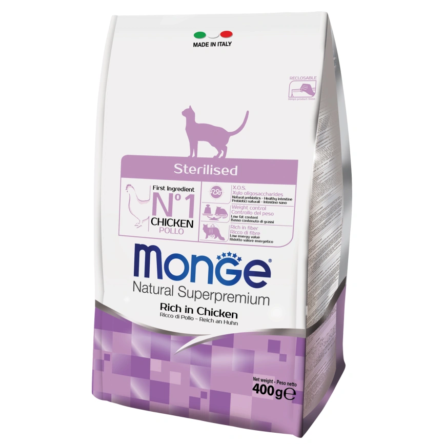 Сухой корм Monge Cat Daily Line Senior Chicken для пожилых кошек с курицей, 400 г фото 2