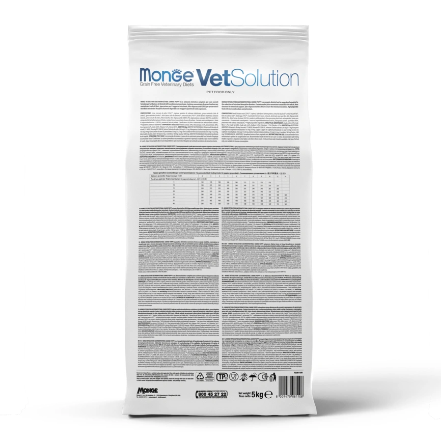 Диетический корм Monge VetSolution Dog Gastrointestinal для щенков, при заболеваниях ЖКТ, 5 кг фото 6