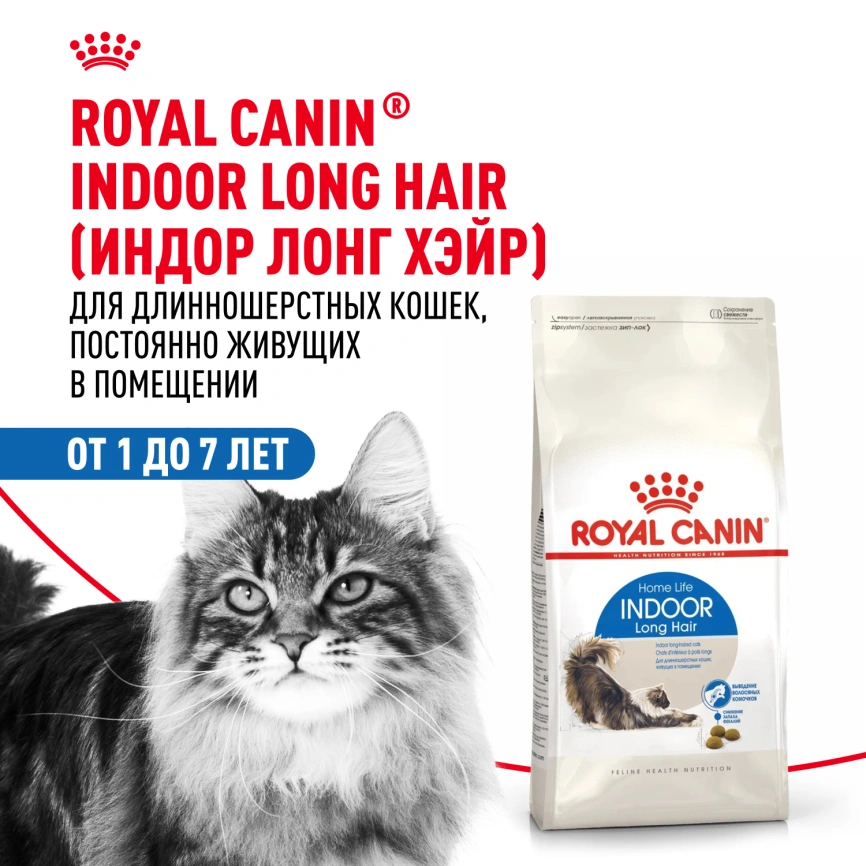 Сухой корм Royal Canin Indoor Long Hair для кошек, 2 кг фото 13