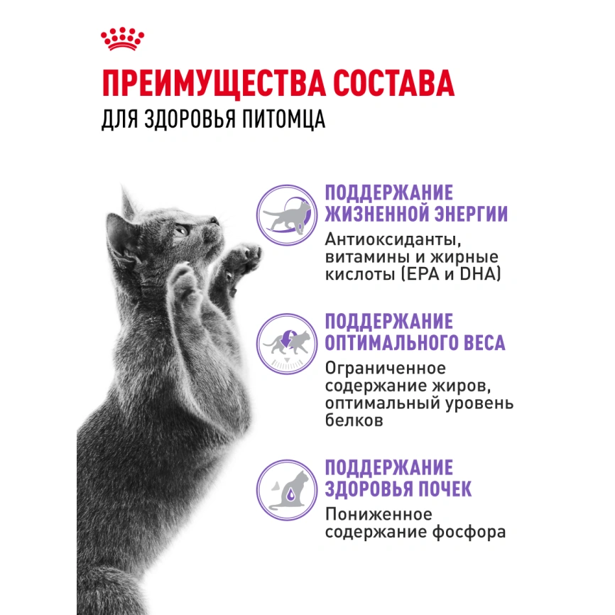 Сухой корм Royal Canin Sterilised 7+ для стерилизованных кошек и кастрированных котов, 1.5 кг фото 16