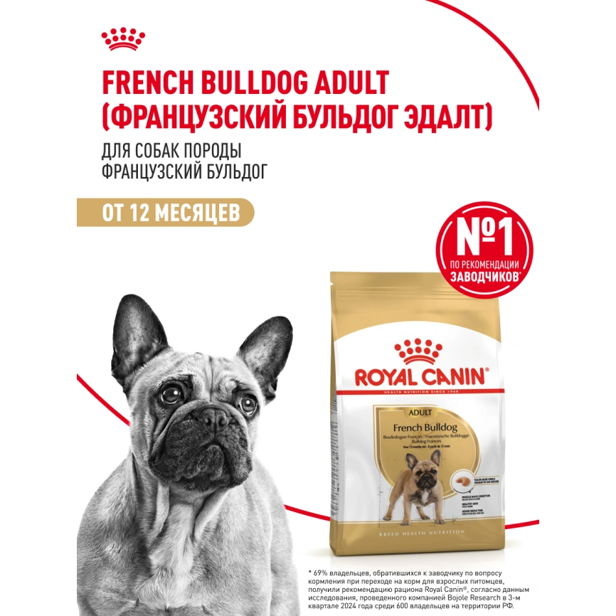 Сухой корм Royal Canin French Bulldog Adult для собак, 3 кг фото 13