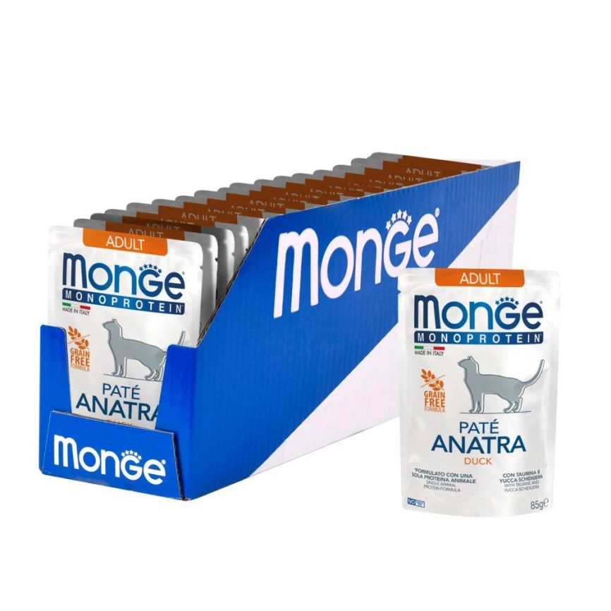 Влажный корм Monge Cat Fresh Duck для стерилизованных кошек с уткой, 85 г фото 3