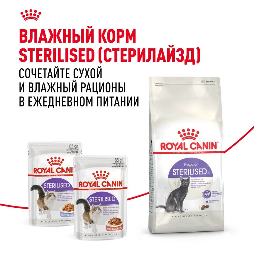 Сухой корм Royal Canin Sterilised для кастрированных котов и стерилизованных кошек, 10 кг фото 9