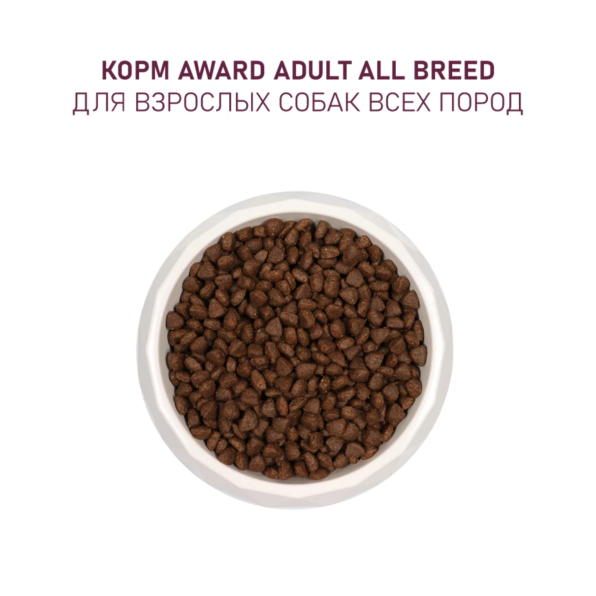 Сухой корм AWARD Beef & Chicken & Broccoli & Blueberry для взрослых собак всех пород с говядиной, курицей, брокколи и черникой, 2 кг фото 7