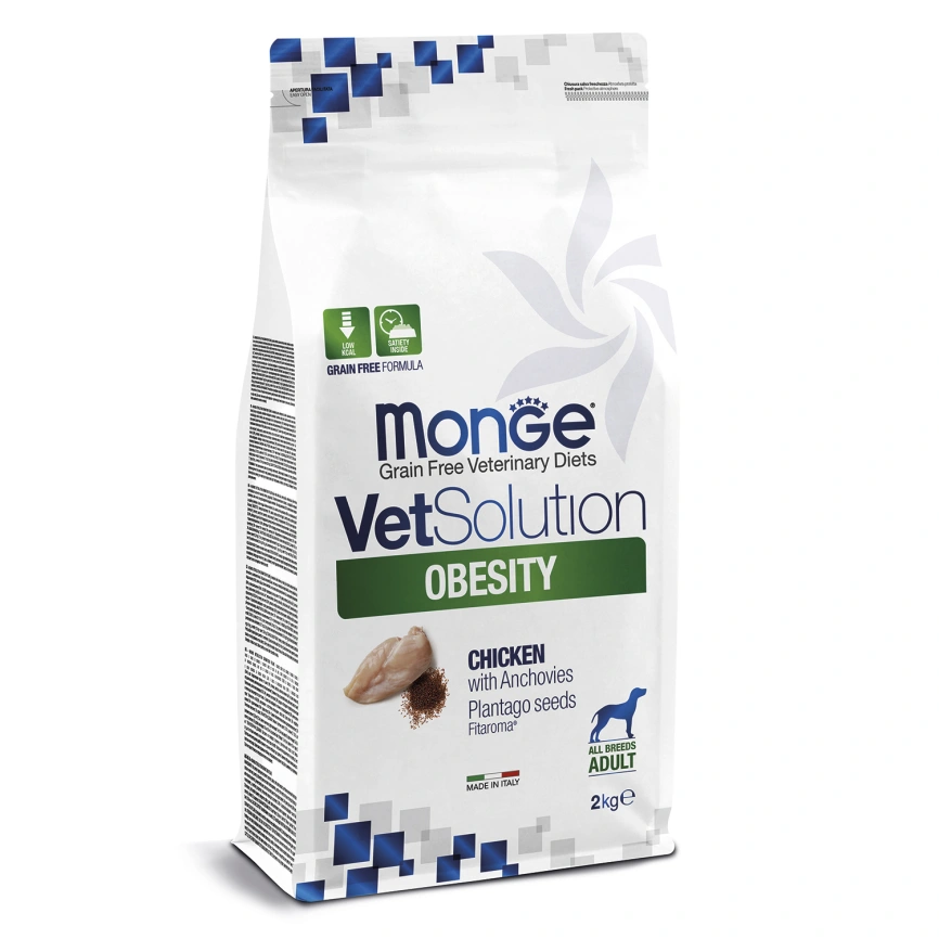 Диетический корм Monge VetSolution Dog Obesity для собак, при избыточном весе, 2 кг фото 1