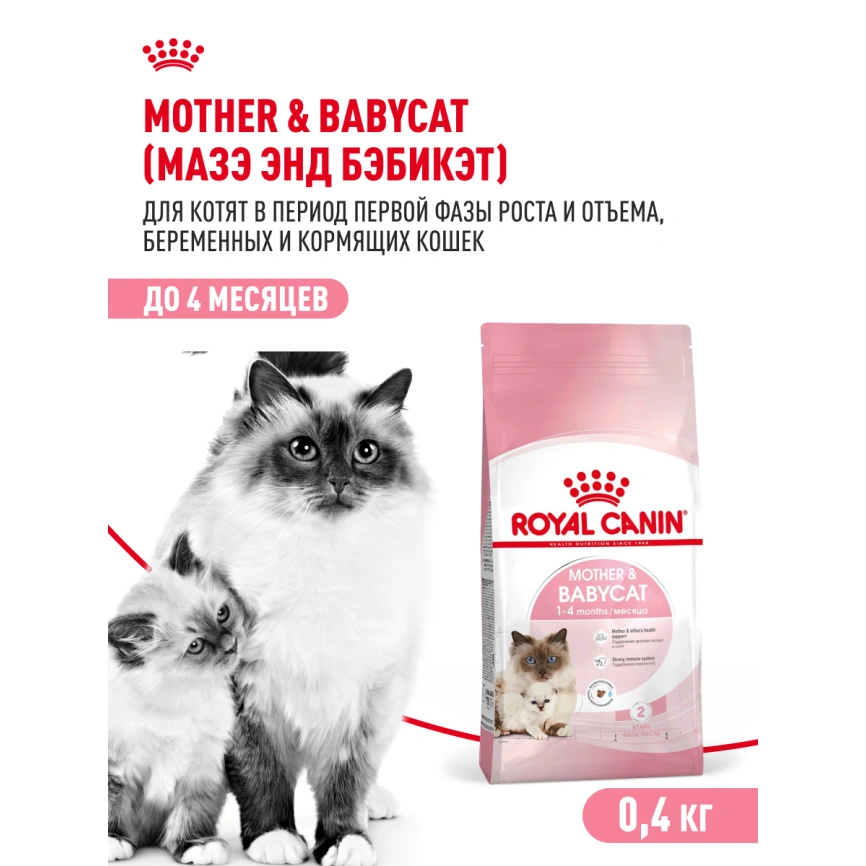Сухой корм Royal Canin Mother & Babycat для котят, беременных и лактирующих кошек, 400 г фото 13