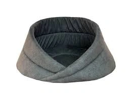 Лежак Homepet для домашних животных, Микровелюр Релакс Leather №2 темно-серый, 55 см х 55 см х 27 см