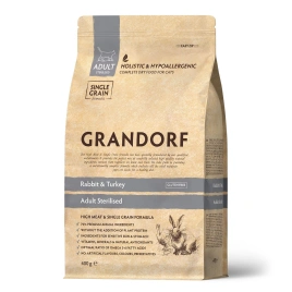 Сухой корм Grandorf Rabbit & Turkey Sterilised для стерилизованных кошек, 400 г