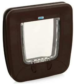 Дверца SAVIC Classic для кошек, пластиковая, коричневая, 24 см х 25 см