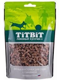 Лакомство Titbit мясные косточки для собак, с говядиной, 145 г