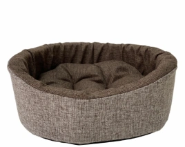 Лежак Homepet для домашних животных, Жаккард Wool №1 коричневый, 43 см х 38 см х 15 см