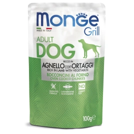 Влажный корм Monge Dog Grill Lamb & Vegetables для собак с мясом ягненка и овощами, 100 г
