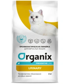 Сухой корм Organix Preventive Line Urinary для кошек профилактика образования мочевых камней, 2 кг