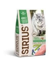 Сухой корм SIRIUS Turkey & Blueberry для кошек, с чувствительным пищеварением, с индейкой и черникой, 400 г