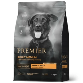 Сухой корм Premier Dog Turkey Adult Medium для собак средних пород, 3 кг