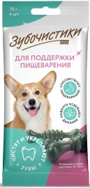 Лакомство Зубочистики средних пород для собак с мятой, 70 г