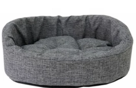 Лежак Homepet для домашних животных, Жаккард Wool №1 серый, 43 см х 38 см х 15 см