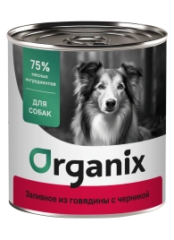 Влажный корм Organix Preventive Line Beef & Blueberry для собак Заливное из говядины, с черникой, 750 г
