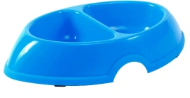 Миска ZOOexpress для кошек, пластиковая овальная двойная, 2 шт, 0,2 л
