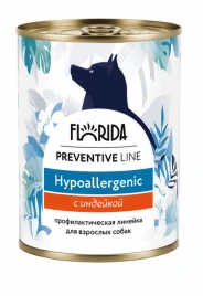 Влажный корм FLORIDA Hypoallergeniс Turkey для собак при пищевой аллергии, с индейкой, 340 г