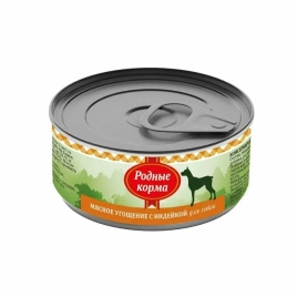 Влажный корм Родные корма Turkey мясное угощение для собак, с индейкой, 100 г