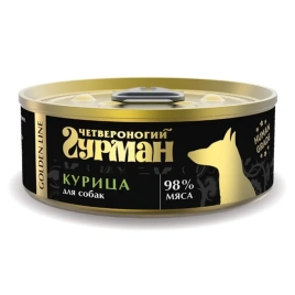 Влажный корм Четвероногий Гурман Golden line Chicken для собак, курица натуральная в желе, 100 г