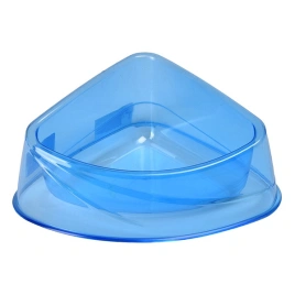 Миска Georplast Corner Lux для животных, прозрачная угловая пластик, 20 см х 15 см х 8 см