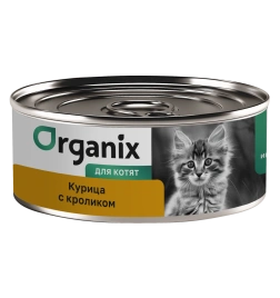Влажный корм Organix Preventive Line Chicken & Rabbit для котят, с курицей и кроликом, 100 г