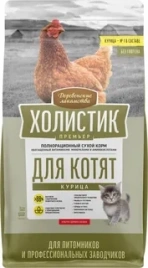 Сухой корм Деревенские Лакомства Holistic Премьер, для кошек,с курицей для котят, 10 кг