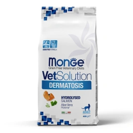 Диетический корм Monge VetSolution Cat Dermatosis для кошек, при заболеваниях кожи, 400 г