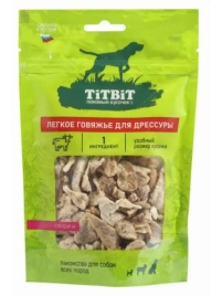 Лакомство Titbit легкое говяжье для дрессуры собак, 10 г